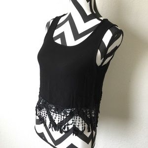 Crochet Fringe Crepe Crop